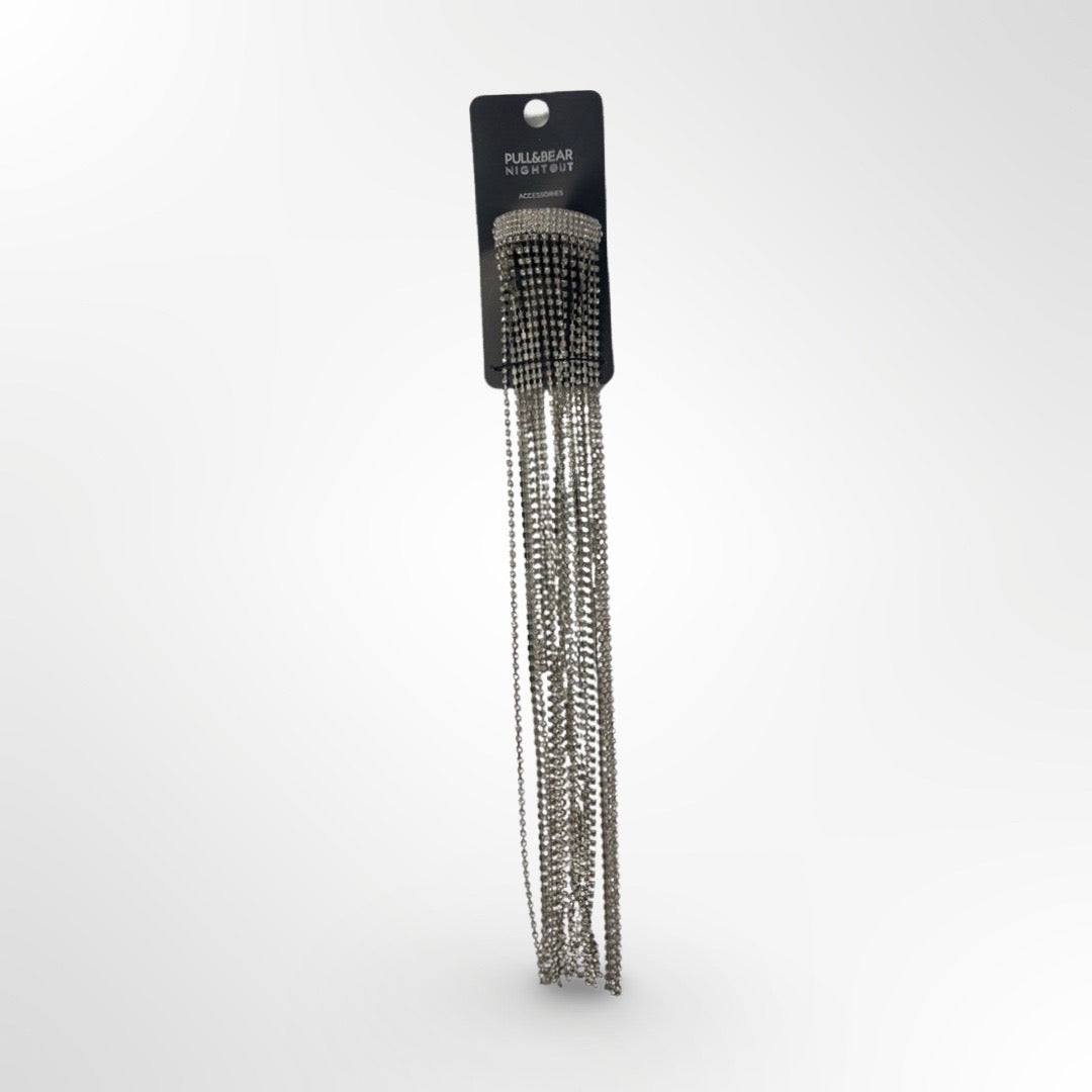 Pull&Bear - Diadema de strass clip plateada