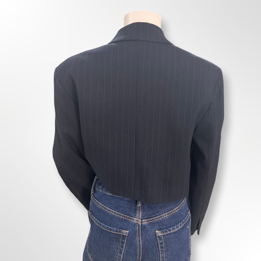 Chaqueta raya diplomática crop - THE LOOP CLOSET
