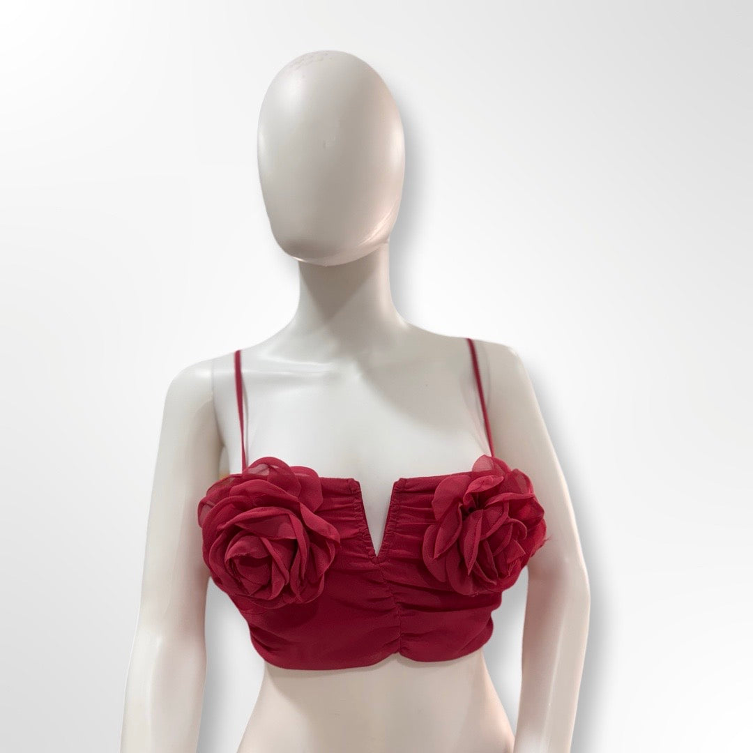Top  crop flores - THE LOOP CLOSET