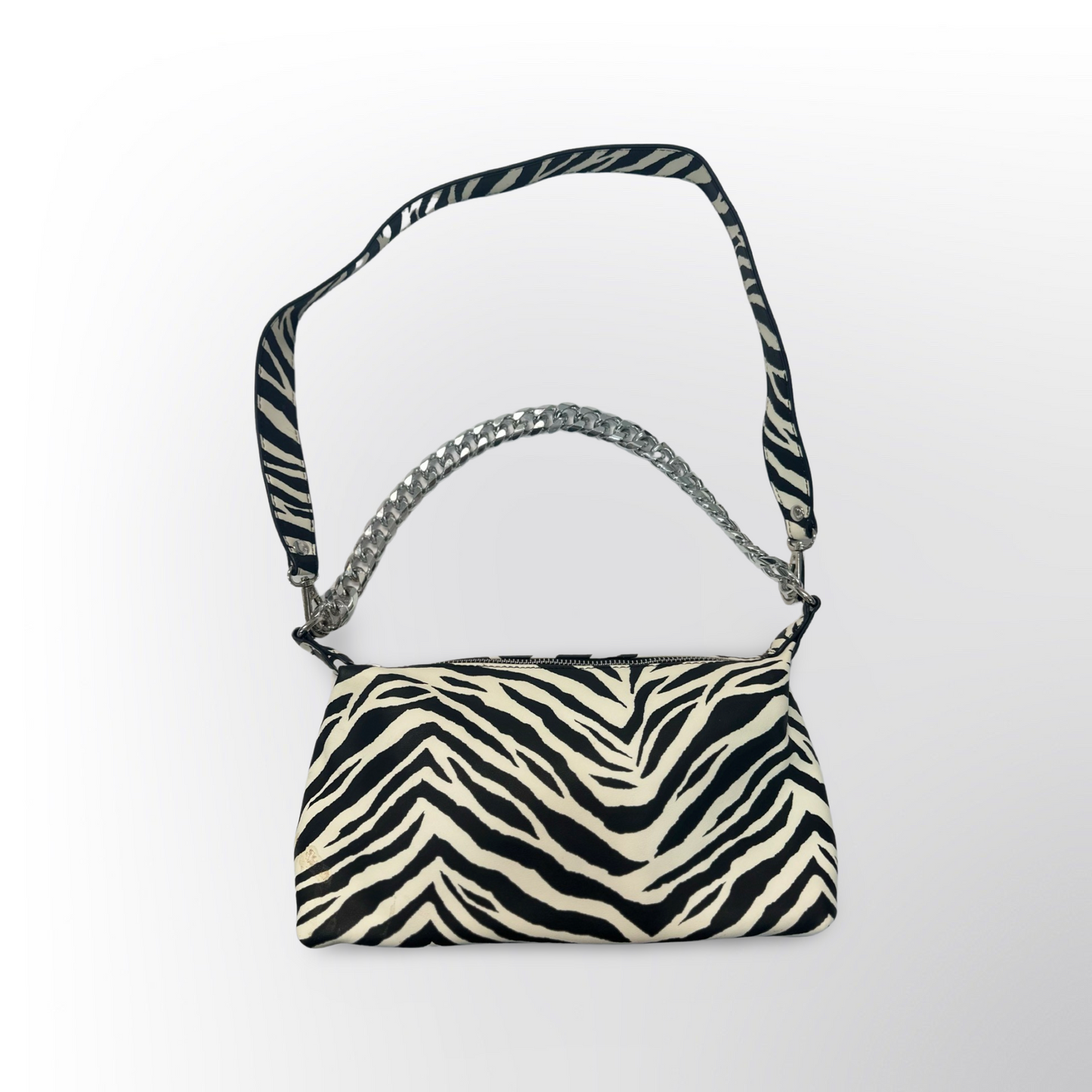 Bershka - Bandolera con cadena animal print atras