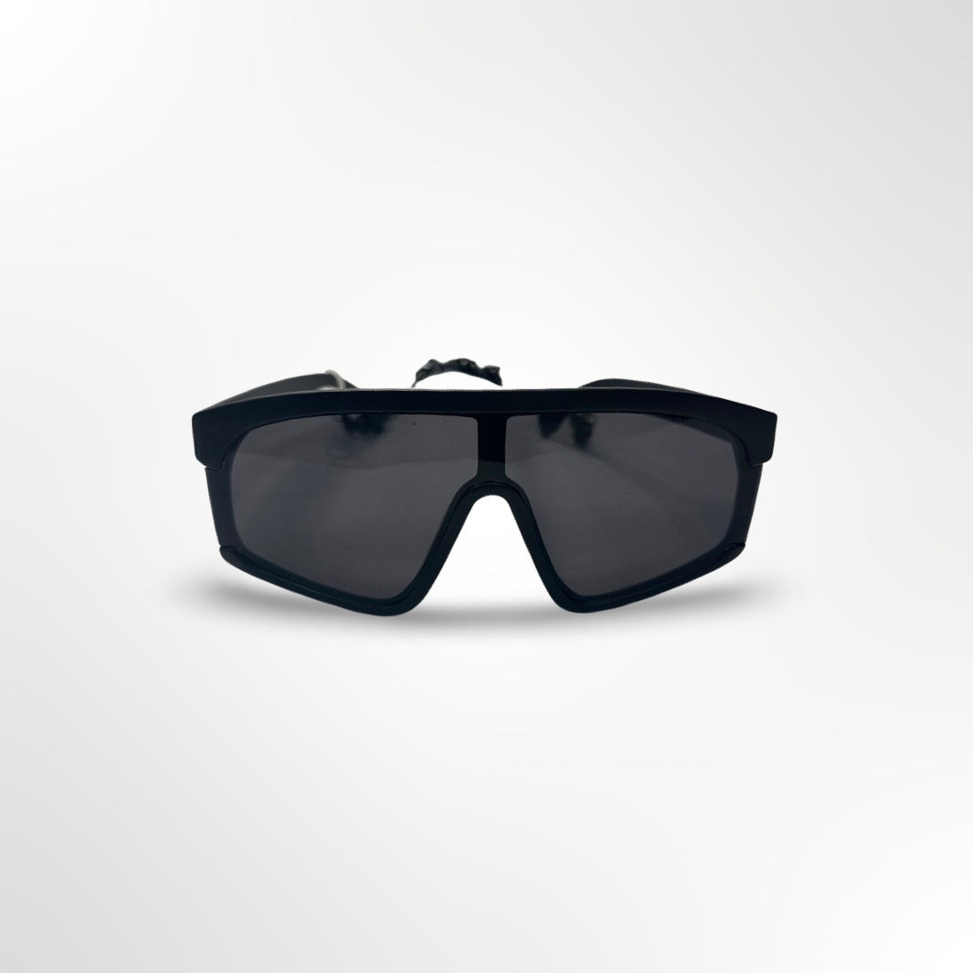 Bershka - Gafas de sol pantalla negras con cadena frente