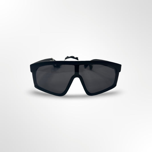 Bershka - Gafas de sol pantalla negras con cadena frente