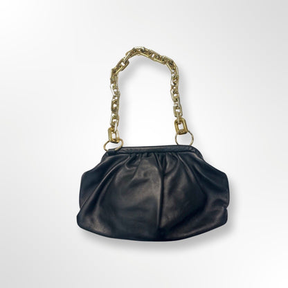 Real Leather - Bolso Hombro Cadena Piel  Atras