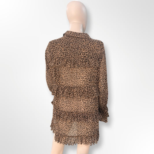 Vestido gasa volantes