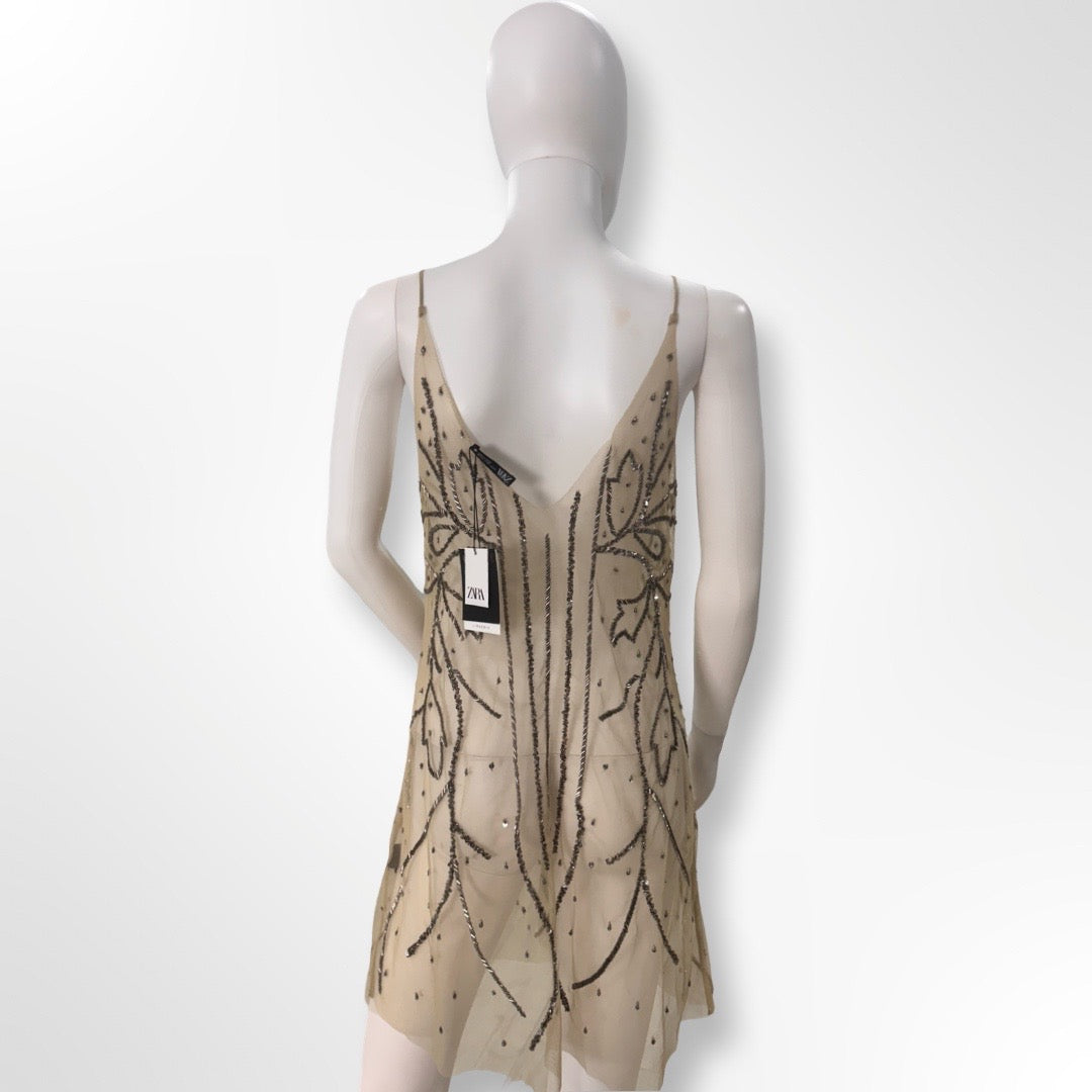 Vestido transparente brillo