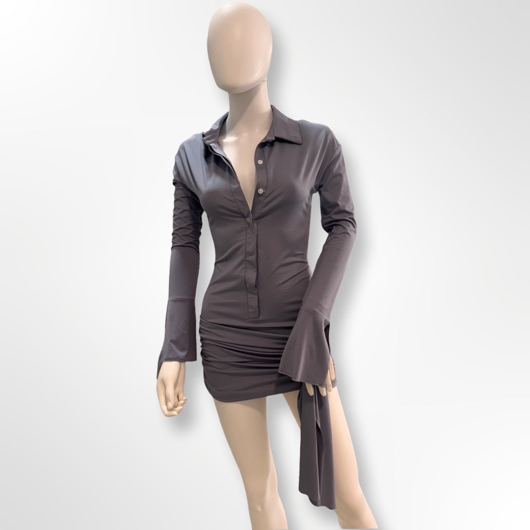 Vestido camisa licra