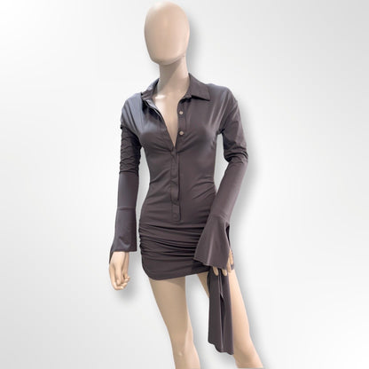 Vestido camisa licra