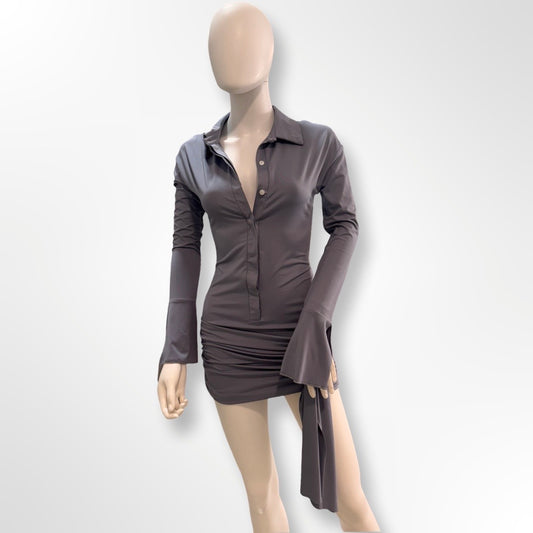 Vestido camisa licra