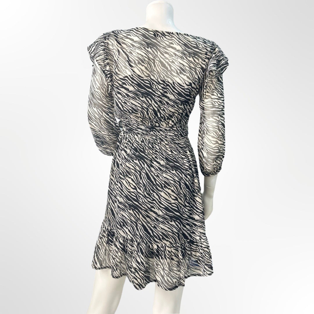 Vestido mini tul animal print