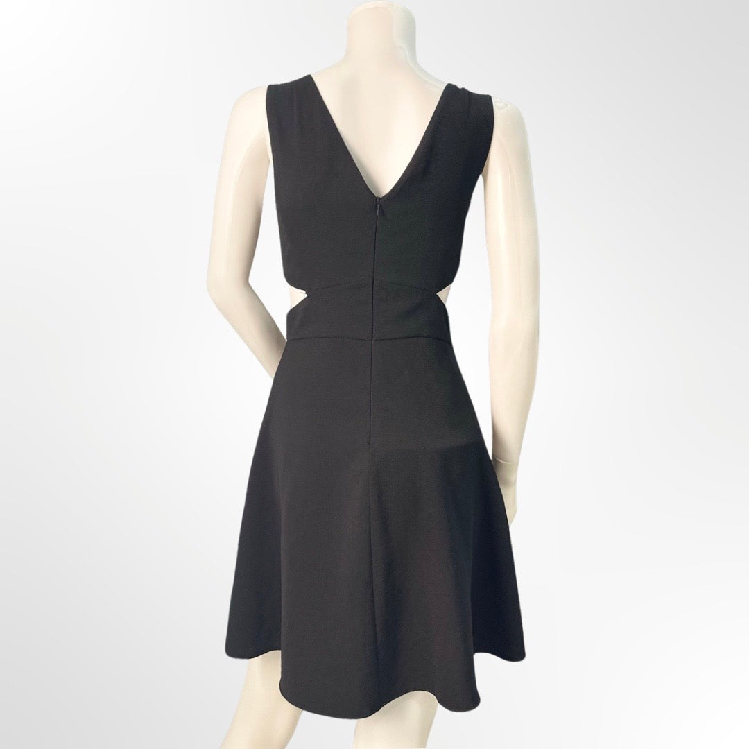 Zara - Vestido mini con aberturas negro XS espalda