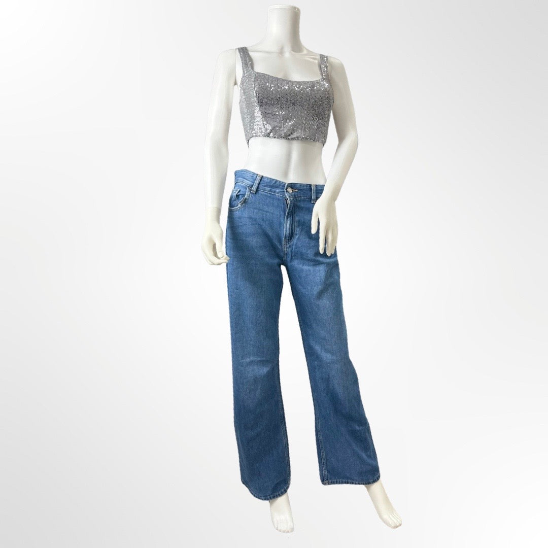 Bershka - Jean baggy azul 38 frente