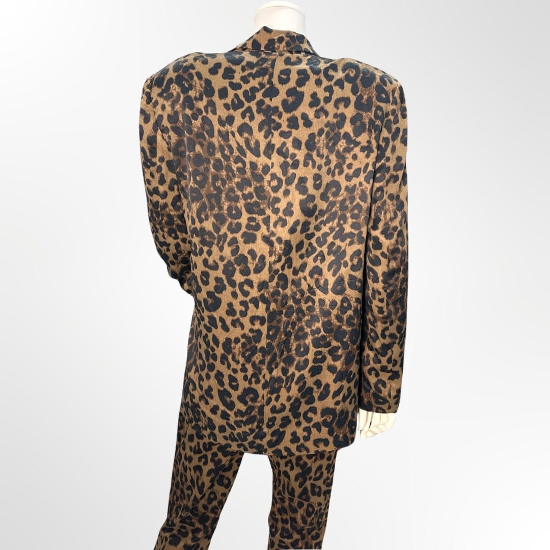 Zara - Blazer satinado animal print atras