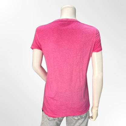 Guess - Camiseta Rosa atras