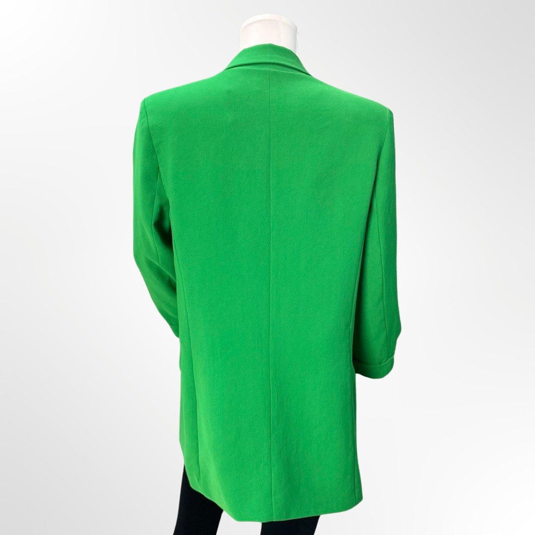 Stradivarius - Blazer verde de manga recogida  atras