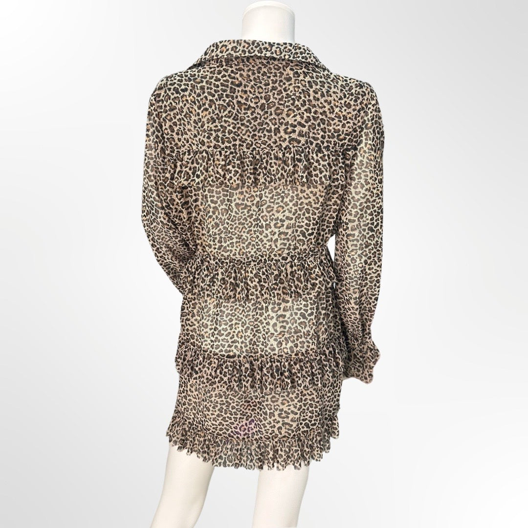 Vestido tul animal print