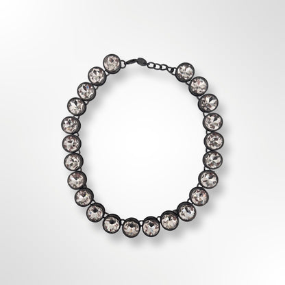 Choker cristales grandes transparentes