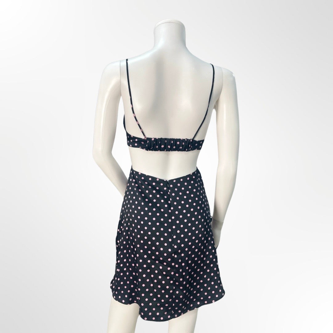 Vestido satén dots