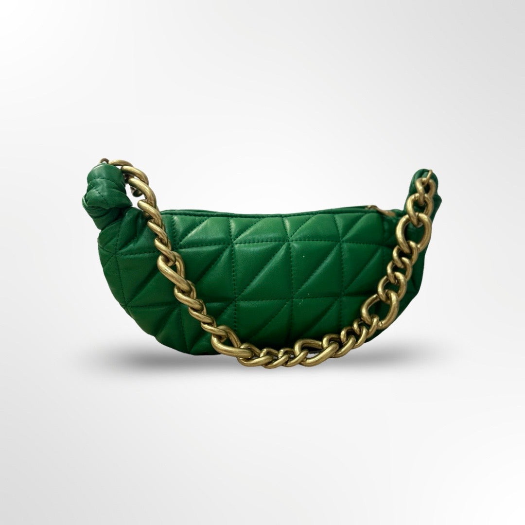 Zara - Bolso Verde con Cadena frente