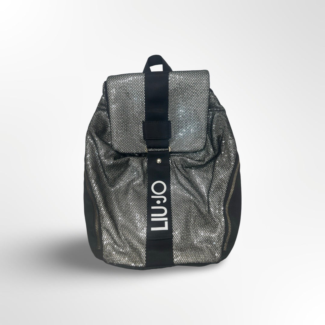 Liu•Jo - Mochila brillo plateada frente